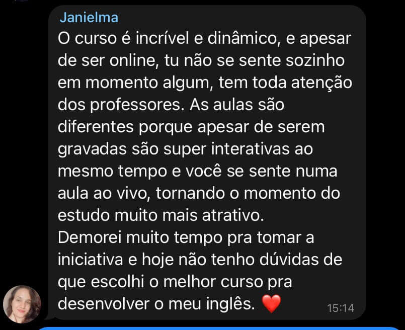 Depoimentos Ingles para Desesperados