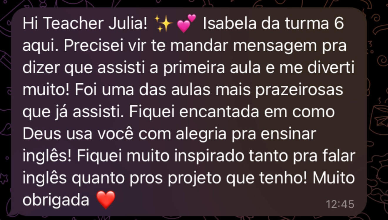 Depoimentos Ingles para Desesperados