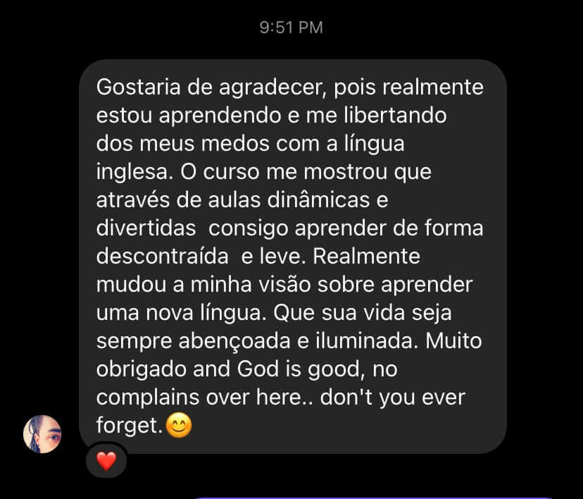 Depoimentos Ingles para Desesperados